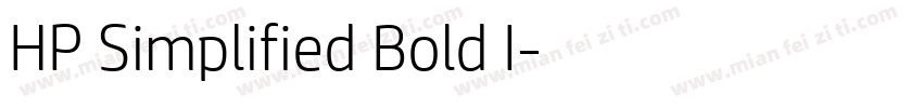 HP Simplified Bold I字体转换